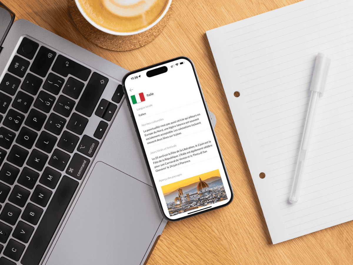 Carnet de voyage en ligne avec design interactif et responsive 